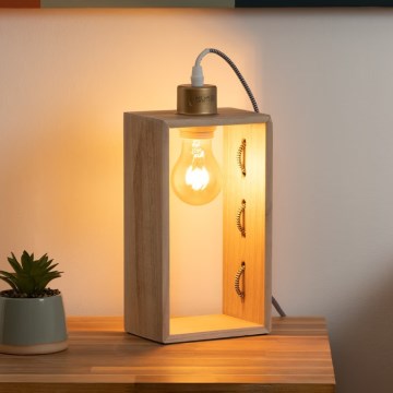 Atmosphera - Lampa stołowa IWATA 1xE27/25W/230V paulownia