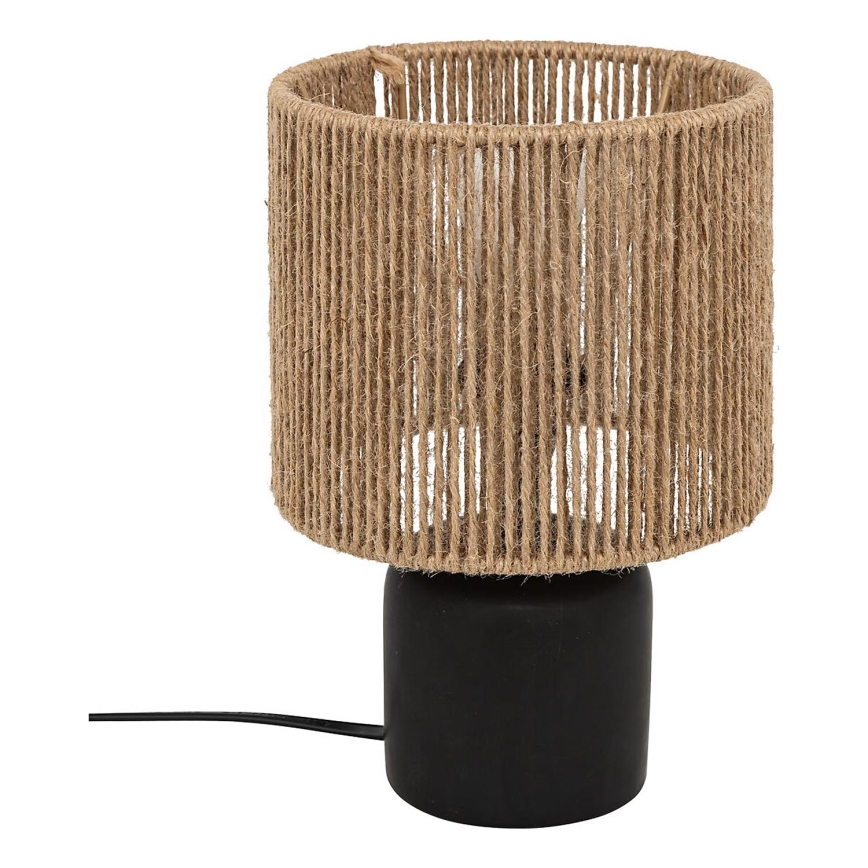 Atmosphera - Lampa stołowa KOBY 1xE14/40W/230V konopie/czarna
