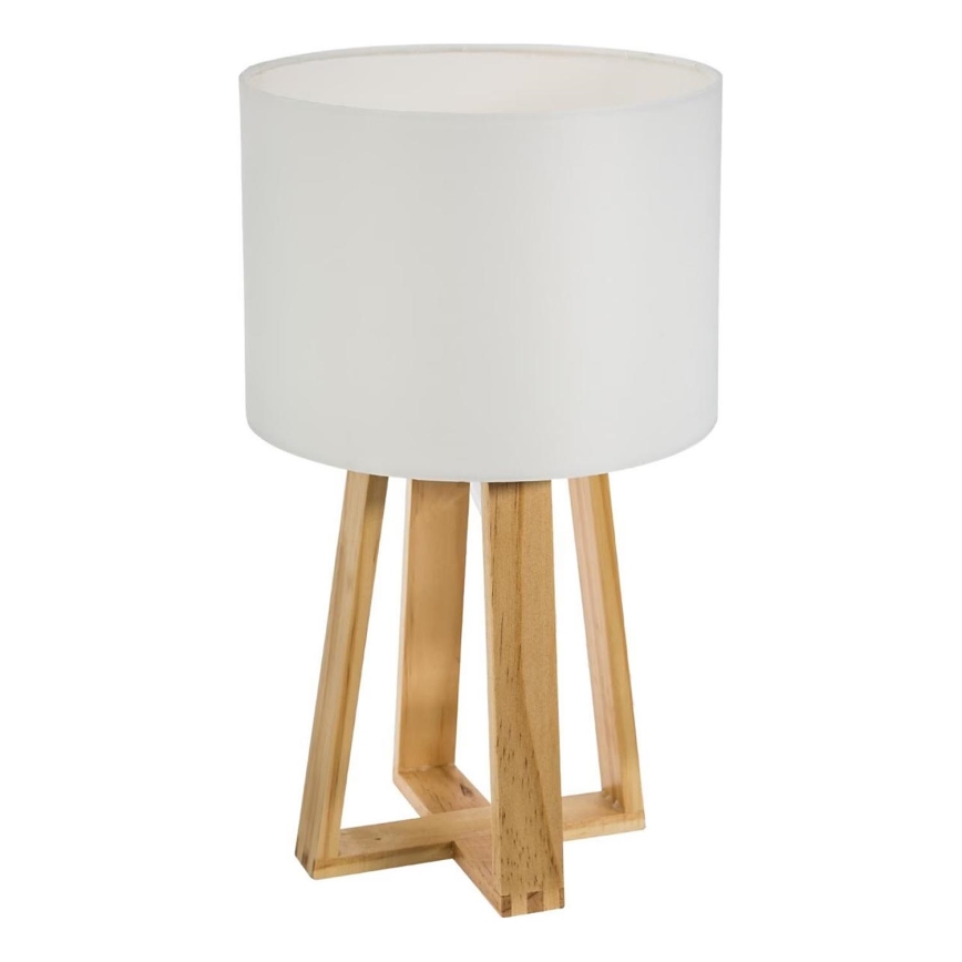 Atmosphera - Lampa stołowa MOLU 1xE27/25W/230V sosna/biała