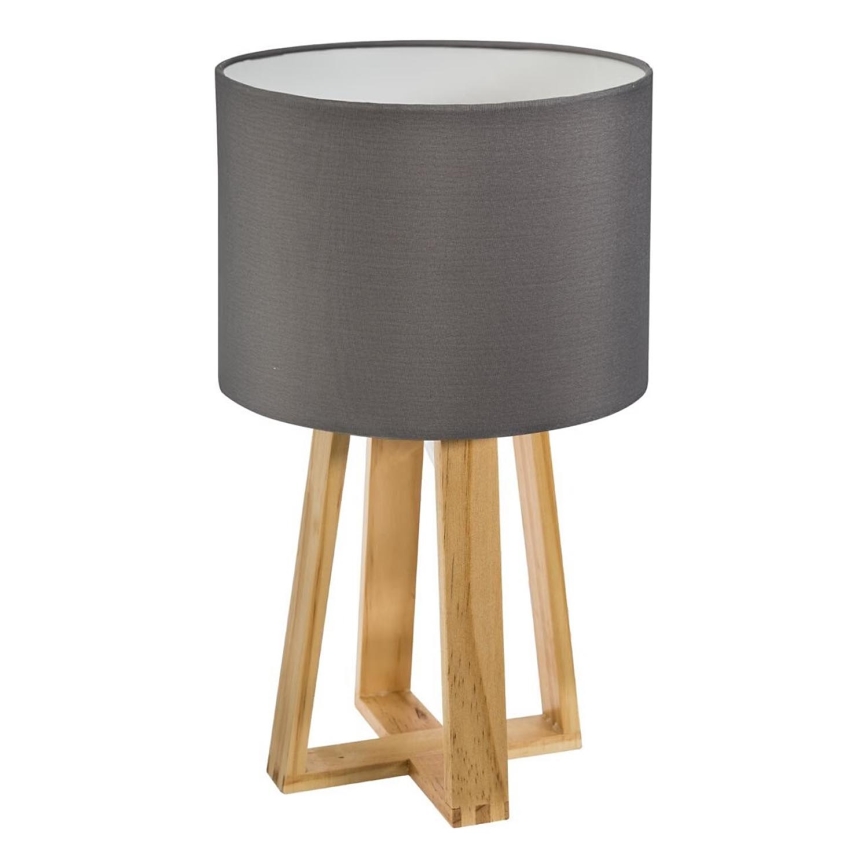 Atmosphera - Lampa stołowa MOLU 1xE27/25W/230V sosna/szara