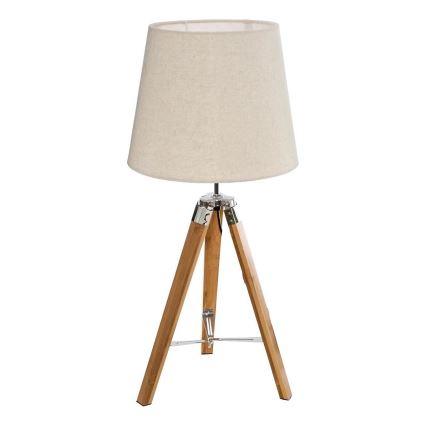 Atmosphera - Lampa stołowa RUNO 1xE27/25W/230V bambus/kremowa