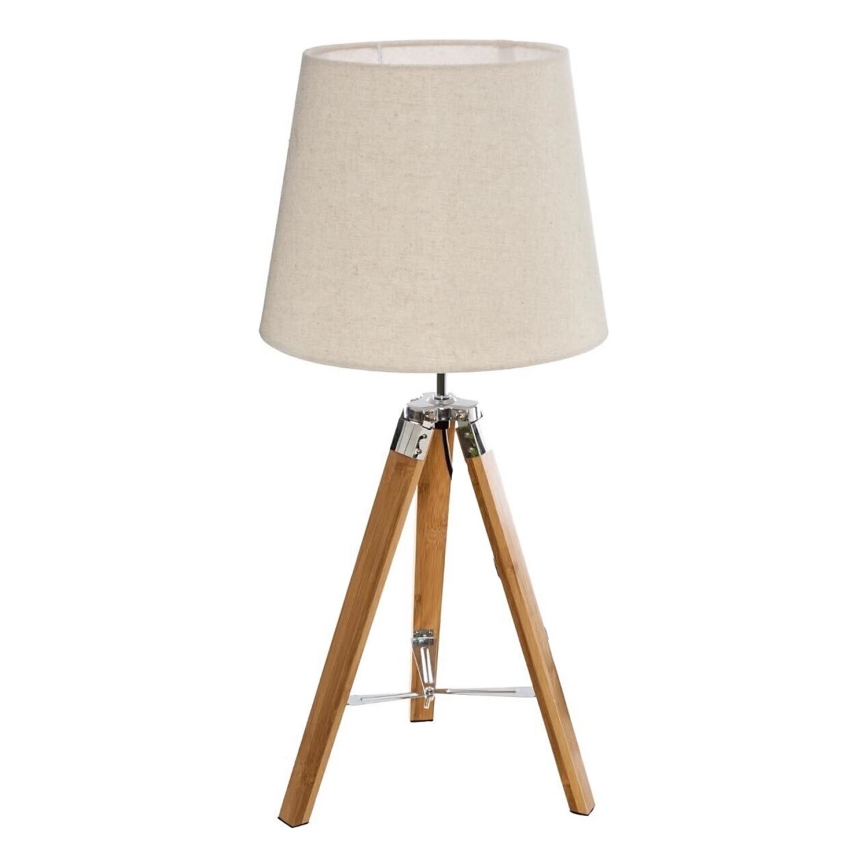 Atmosphera - Lampa stołowa RUNO 1xE27/25W/230V bambus/kremowa