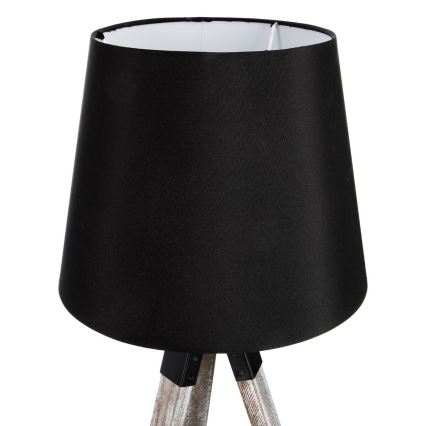 Atmosphera - Lampa stołowa RUNO 1xE27/25W/230V drewno/czarna