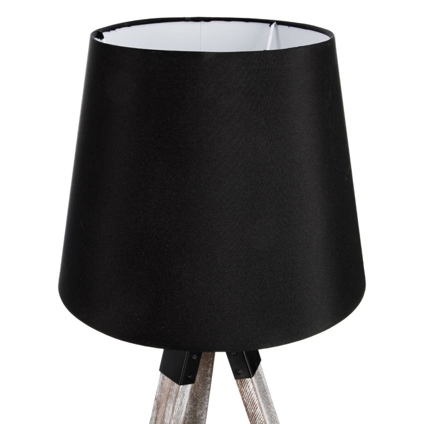 Atmosphera - Lampa stołowa RUNO 1xE27/25W/230V drewno/czarna