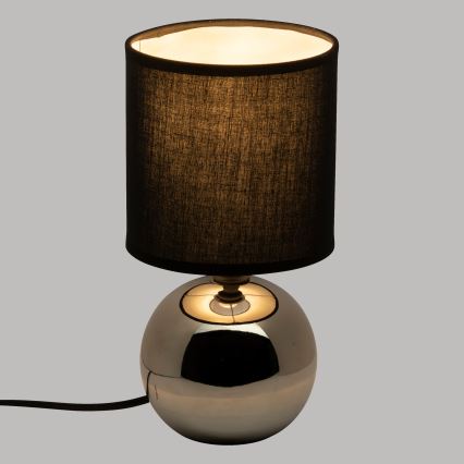 Atmosphera - Lampa stołowa TIMÉO 1xE14/60W/230V chrom błyszczący/czarny