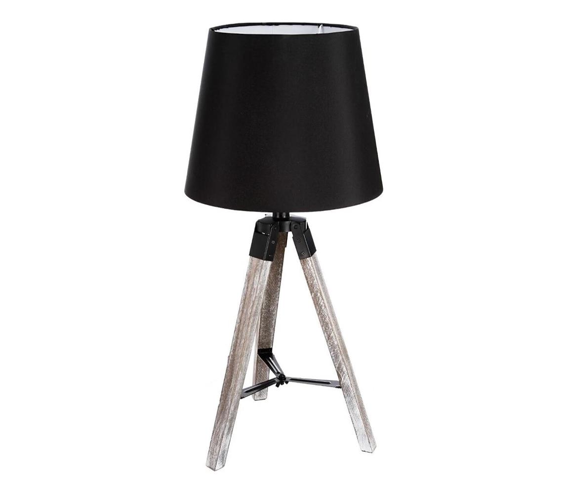 Atmosphera - Lampa stołowa RUNO 1xE27/25W/230V drewno/czarna