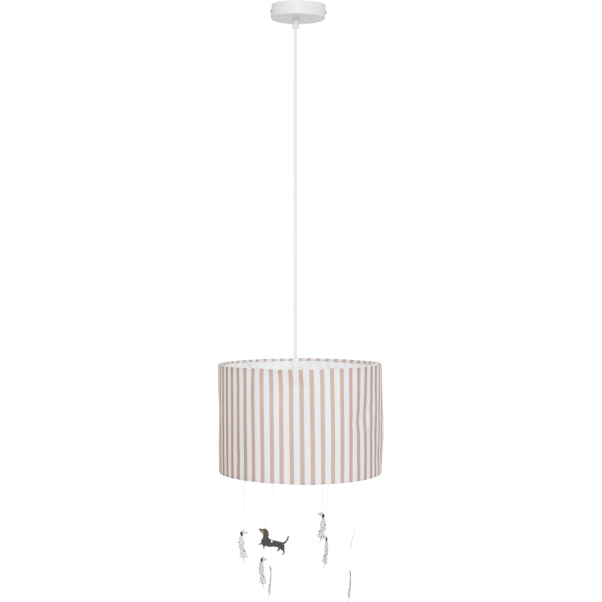 Atmosphera - Lampa wisząca dla dzieci na przewodzie SCOTT 1xE27/40W/230V z motywem psów