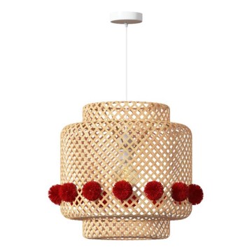 Atmosphera - Lampa wisząca na lince LIBY 1xE27/25W/230V bambus