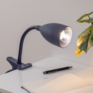 Atmosphera - Lampa z klipsem SILY 1xE14/7W/230V niebieska