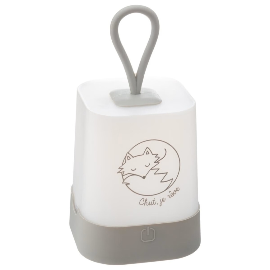 Atmosphera - Dotykowa, ładowalna lampka nocna LED dla dzieci RABBIT LED/3,7V 1200 mAh, szara