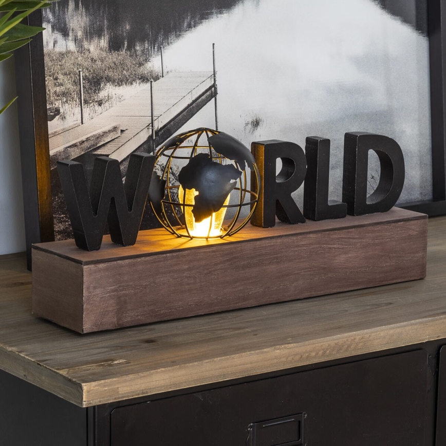 Atmosphera - LED Dekoracja WORLD LED/2xAAA