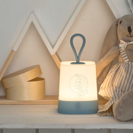 Atmosphera - LED dotykowa dziecięca ładowalna lampka nocna RABBIT LED/3,7V 1200 mAh niebieska