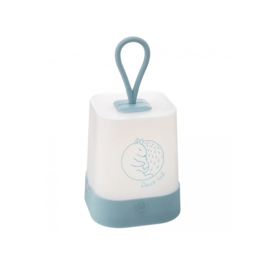 Atmosphera - LED dotykowa dziecięca ładowalna lampka nocna RABBIT LED/3,7V 1200 mAh niebieska
