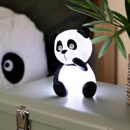 Atmosphera - LED dziecięca lampka nocna PANDA LED/3xLR44