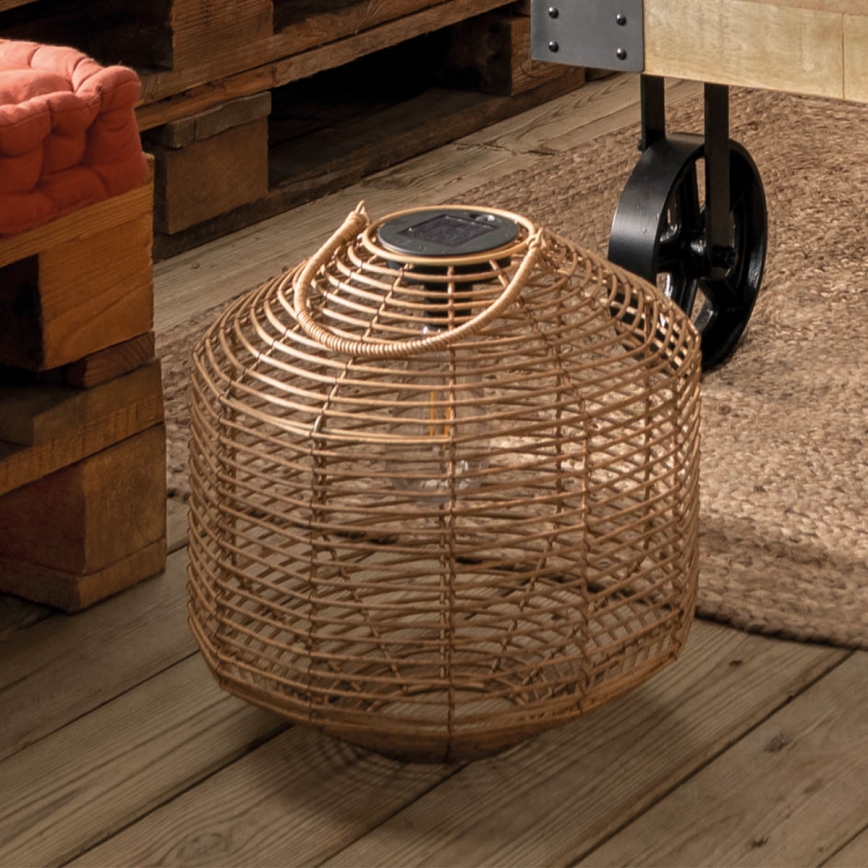 Atmosphera - LED Lampa solarna CUBA LED/1,2V 800 mAh IP44 rattan