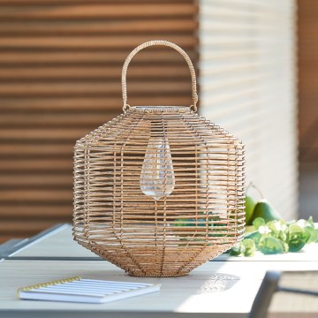 Atmosphera - LED Lampa solarna CUBA LED/1,2V IP44 rattan