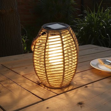 Atmosphera - LED latarnia solarna GINA LED/1,2V 800 mAh IP44 juta