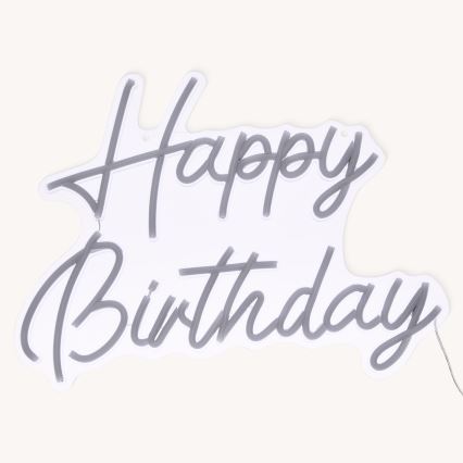 Atmosphera - LED neonowa dekoracja ścienna HAPPY BIRTHDAY LED/5V