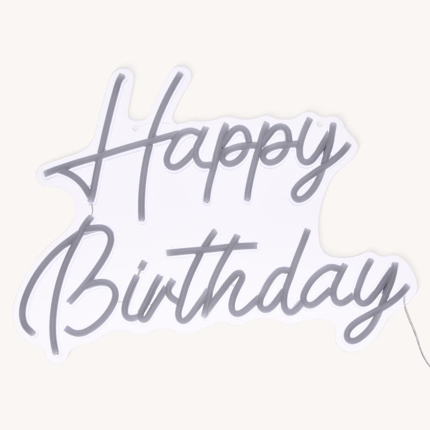 Atmosphera - LED neonowa dekoracja ścienna HAPPY BIRTHDAY LED/5V