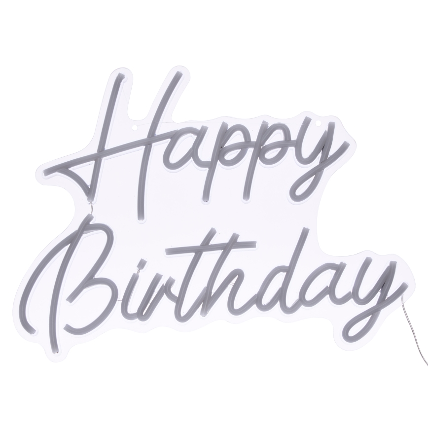 Atmosphera - LED neonowa dekoracja ścienna HAPPY BIRTHDAY LED/5V