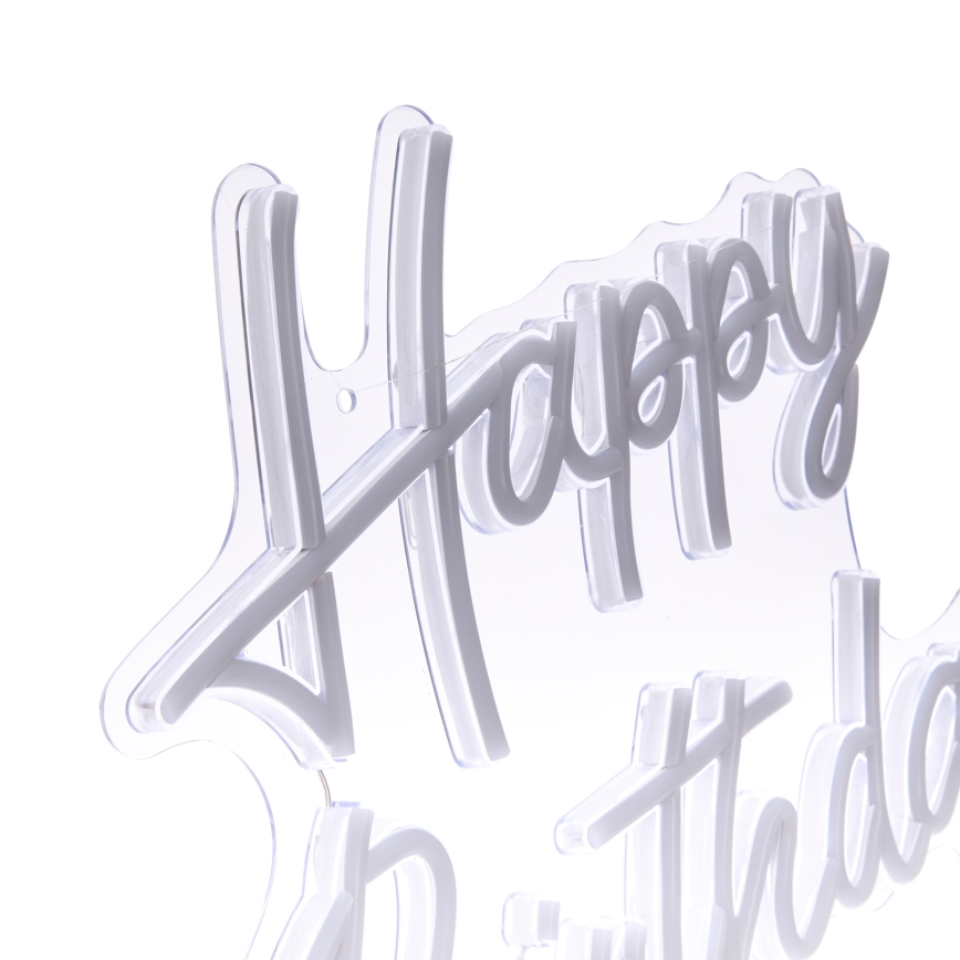 Atmosphera - LED neonowa dekoracja ścienna HAPPY BIRTHDAY LED/5V
