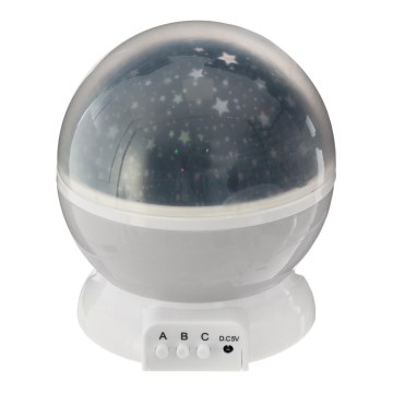 Atmosphera - LED projektor dziecięcy 3xAA szary