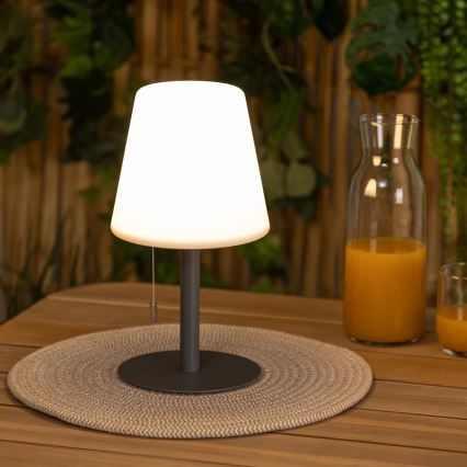 Atmosphera - LED RGBW Akumulatorowa zewnętrzna lampa stołowa ZACK LED/3,7V 1200 mAh IP44 czarna