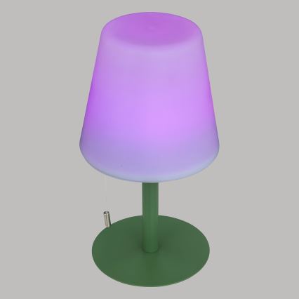 Atmosphera - LED RGBW Akumulatorowa zewnętrzna lampa stołowa ZACK LED/3,7V 1200 mAh IP44 zielona