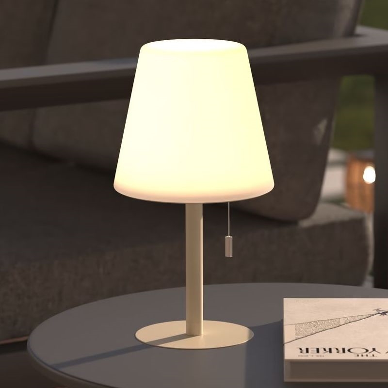 Atmosphera - LED RGBW Akumulatorowa zewnętrzna lampa stołowa ZACK LED/3,7V 1200 mAh IP44 beżowa