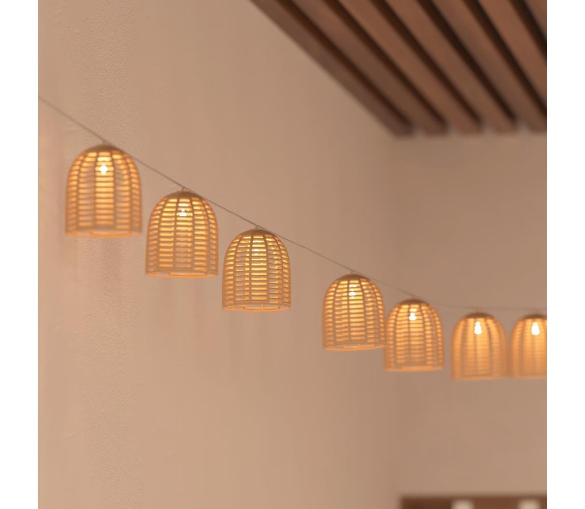 Atmosphera - LED Solarny ozdobny łańcuch AIA 10xLED 3,35m IP44 ciepła biel