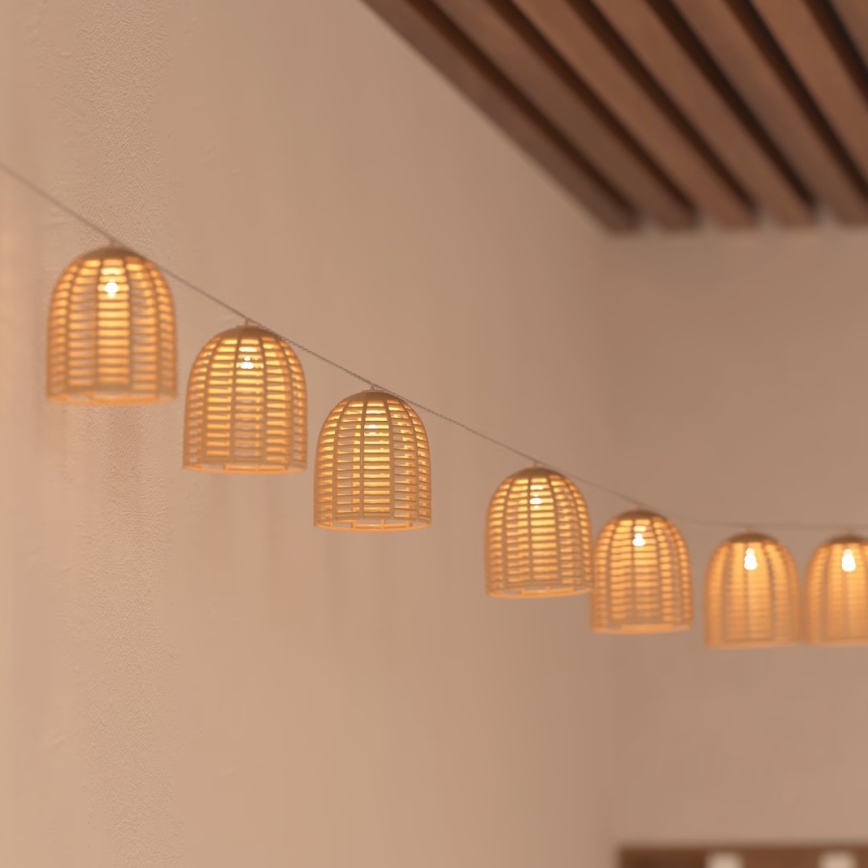 Atmosphera - LED Solarny ozdobny łańcuch AIA 10xLED 3,35m IP44 ciepła biel