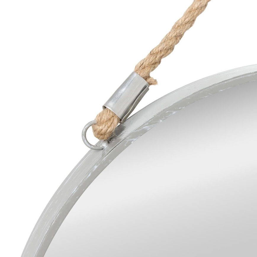 Atmosphera - Lustro ścienne EDEN śr. 38 cm srebrny