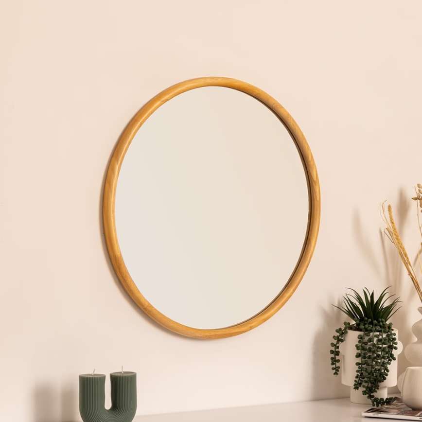 Atmosphera - Lustro ścienne KIM śr. 55 cm kauczukowiec
