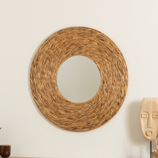 Atmosphera - Lustro ścienne LORENA śr. 75 cm hiacynt wodny