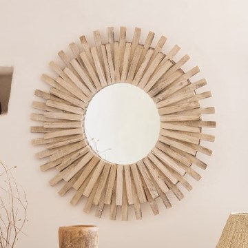 Atmosphera - Lustro ścienne MANON śr. 88 cm jodła