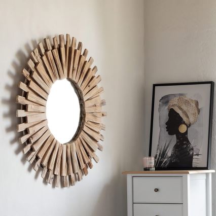 Atmosphera - Lustro ścienne MANON śr. 88 cm jodła