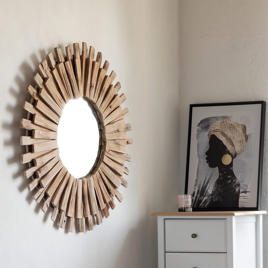Atmosphera - Lustro ścienne MANON śr. 88 cm jodła