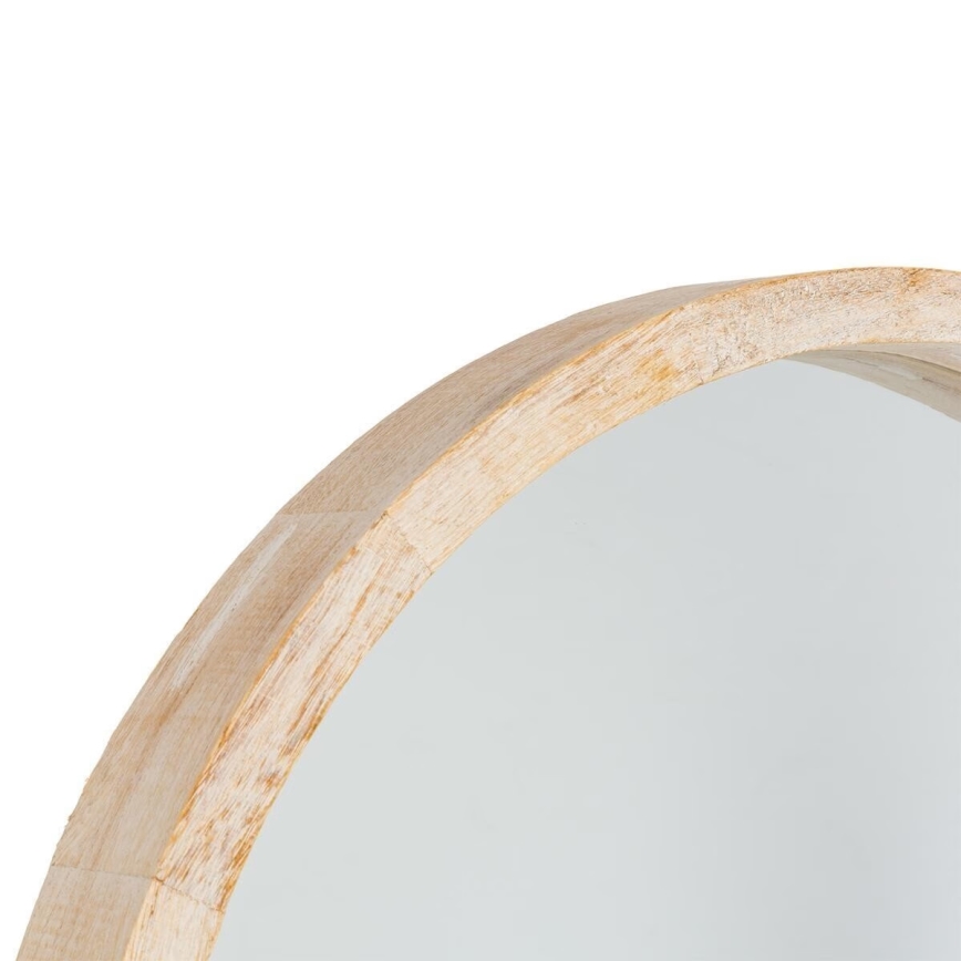 Atmosphera - Lustro ścienne OLAV śr. 52 cm paulownia