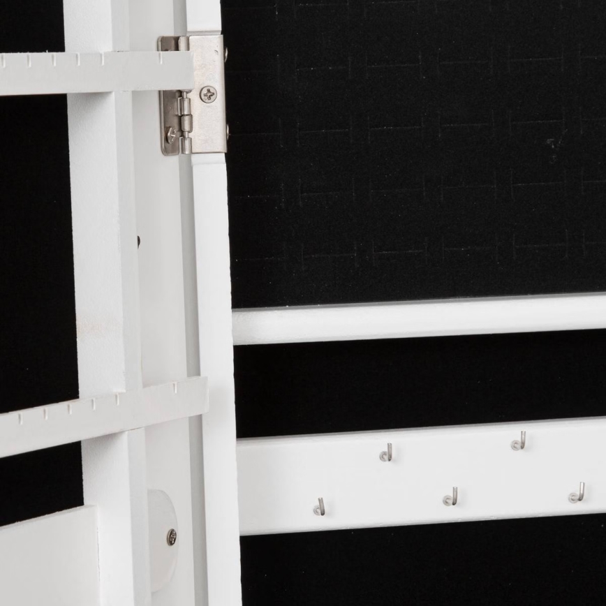 Atmosphera - Lustro stojące ze szkatułką na biżuterię KRISTIN 146,8x37 cm białe