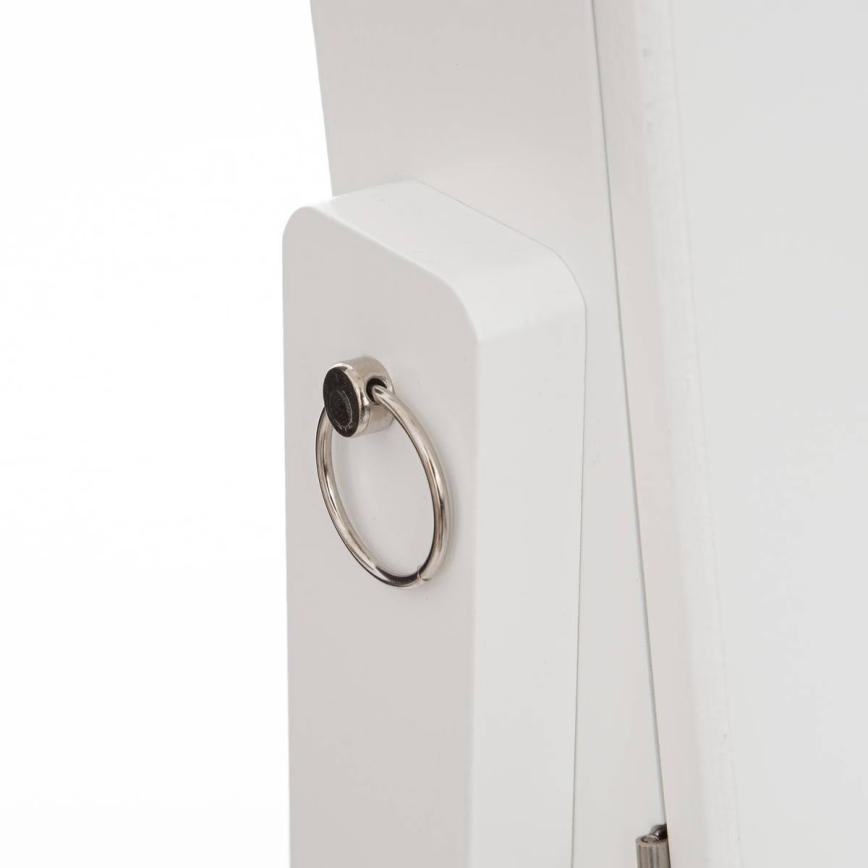 Atmosphera - Lustro stojące ze szkatułką na biżuterię KRISTIN 146,8x37 cm białe