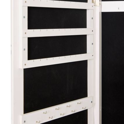 Atmosphera - Lustro stojące ze szkatułką na biżuterię LEXY 158x38 cm białe