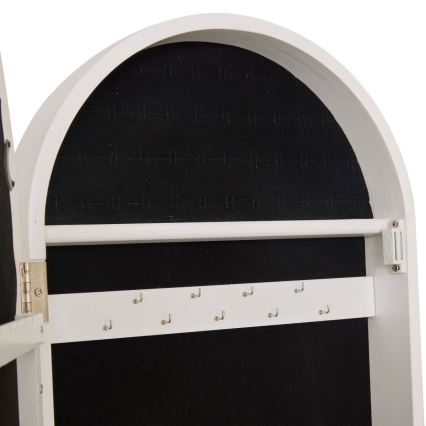 Atmosphera - Lustro stojące ze szkatułką na biżuterię LEXY 158x38 cm białe