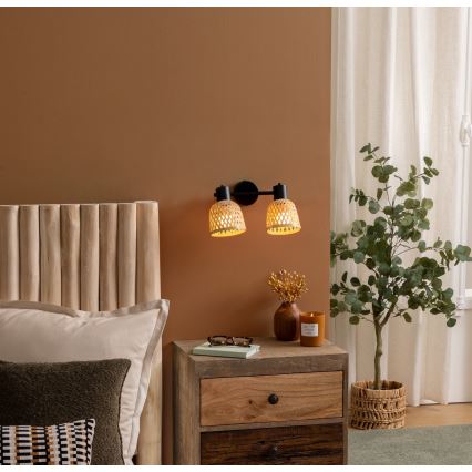 Atmosphera - Oprawa punktowa LIO 2xE14/25W/230V bambusowa