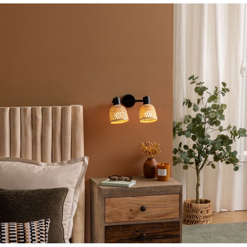 Atmosphera - Oprawa punktowa LIO 2xE14/25W/230V bambusowa