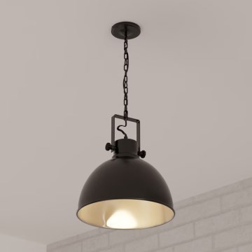 Atmosphera - Żyrandol na łańcuchu BASALT 1xE27/25W/230V czarny