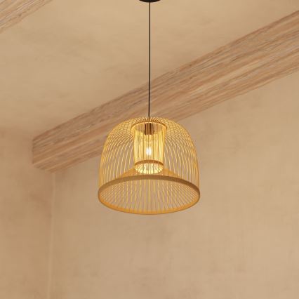 Atmosphera - Żyrandol na lince AMY 1xE27/40W/230V bambus