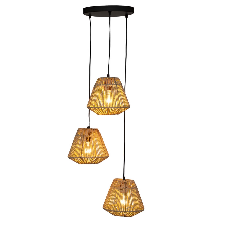 Atmosphera - Żyrandol na lince JILY 3xE27/40W/230V juta