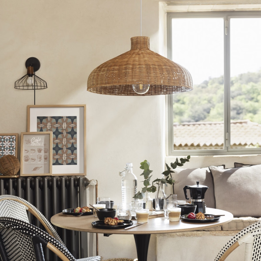Atmosphera - Żyrandol na lince ORI 1xE27/40W/230V rattan