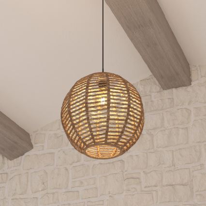 Atmosphera - Żyrandol na lince RANA 1xE27/40W/230V rattan