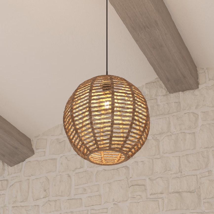 Atmosphera - Żyrandol na lince RANA 1xE27/40W/230V rattan